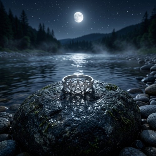 Triple goddess ring - ring, silver