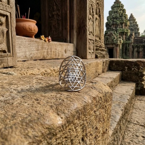 Sri yantra ring silver - yantra,